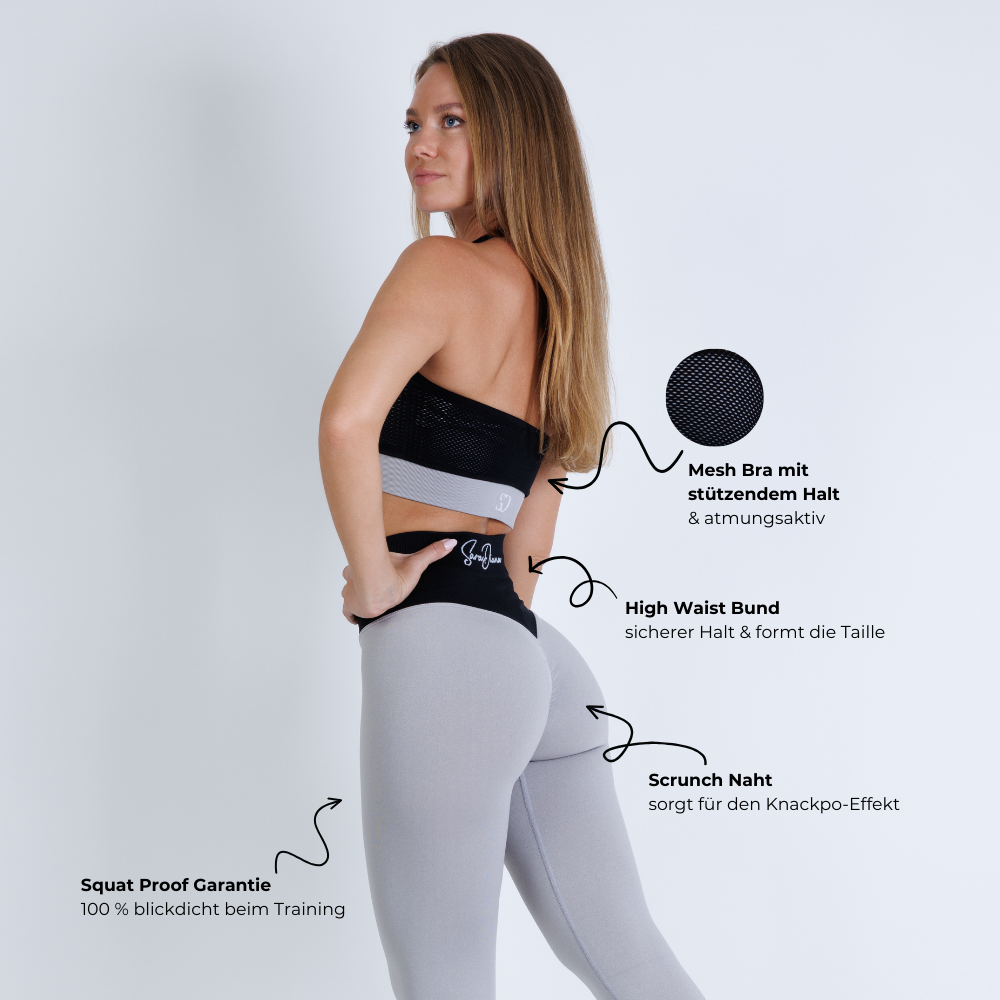 Secret Bra + Leggings SET - Opal Grey